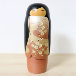 Kaoru Nozawa Vintage Pink Sosaku Kokeshi Doll