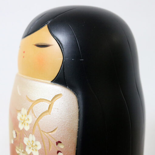 Kaoru Nozawa Vintage Pink Sosaku Kokeshi Doll Hair Side