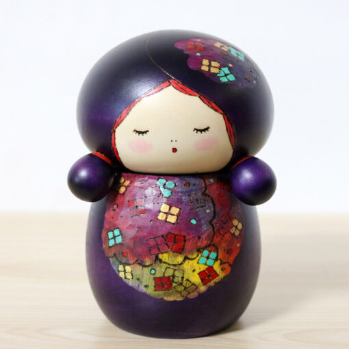 Sekiguchi Sansaku Sosaku Kokeshi Doll Ajisai Front