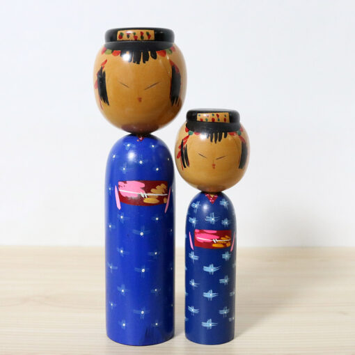 Takahashi Akinori Vintage Kokeshi Set Tanabata