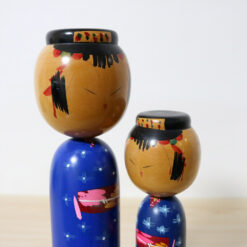 Takahashi Akinori Vintage Kokeshi Set Tanabata Faces