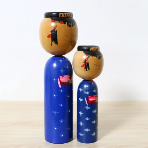 Takahashi Akinori Vintage Kokeshi Set Tanabata Right