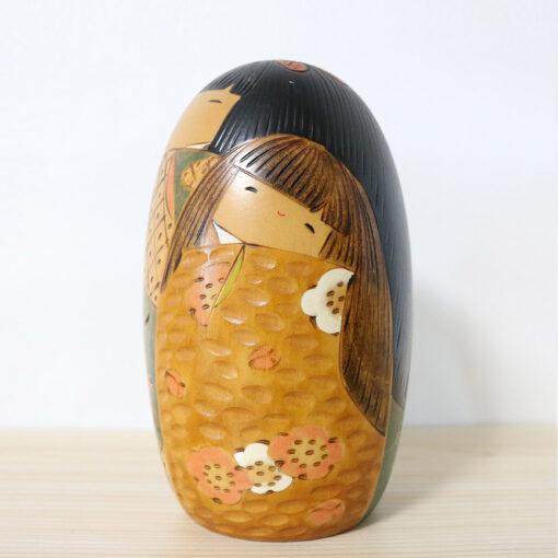 Vintage Creative Japanese Kokeshi Doll By Usaburo Side