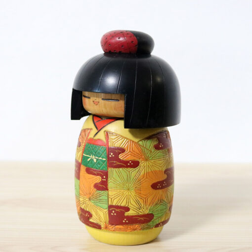 Vintage Kokeshi Doll By Kazuo Takamizawa Left