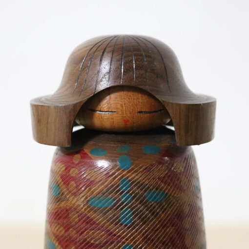 Miyajima Muhitsu Vintage Kokeshi Doll 18cm Face