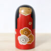 Vintage Creative Kokeshi Doll By Usaburo Plum