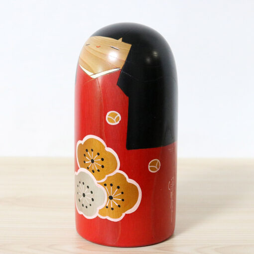 Vintage Creative Kokeshi Doll By Usaburo Plum Left