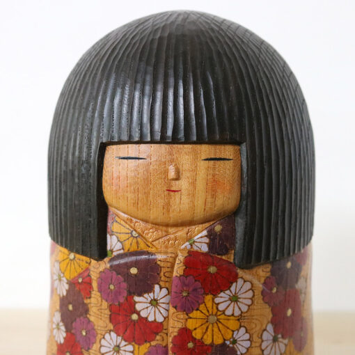 Fumio Tomidokoro Japanese Kokeshi Doll Akibiyori Face