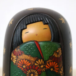 Fumio Tomidokoro Vintage Japanese Kokeshi Doll 19cm Face