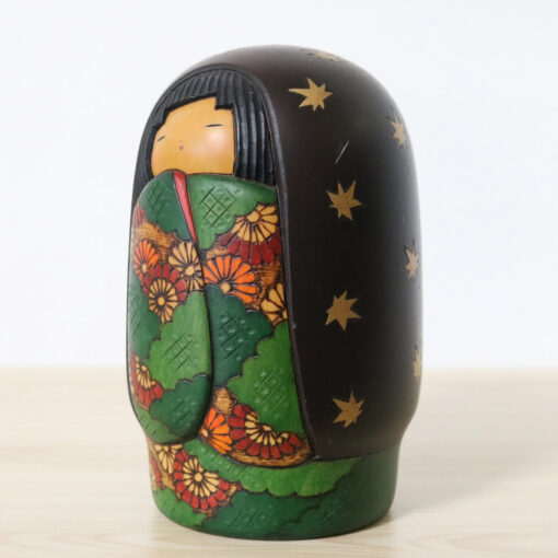 Fumio Tomidokoro Vintage Japanese Kokeshi Doll 19cm Left