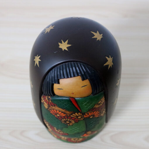 Fumio Tomidokoro Vintage Japanese Kokeshi Doll 19cm Top