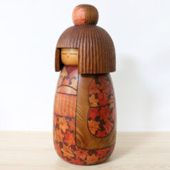 Kano Chiyomatsu Vintage Kokeshi Doll Countryside Autumn Left