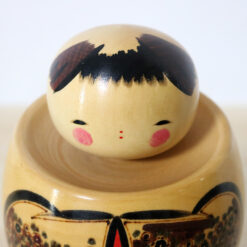 Kano Chiyomatsu Vintage Kokeshi Doll Flower Language Face