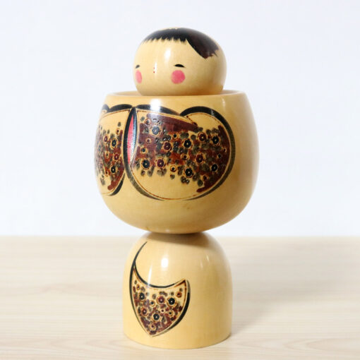 Kano Chiyomatsu Vintage Kokeshi Doll Flower Language Left