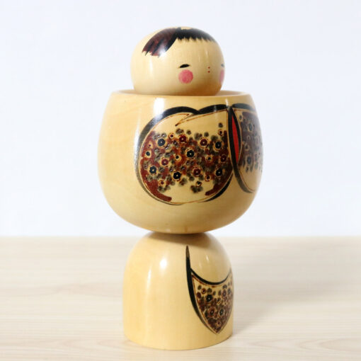 Kano Chiyomatsu Vintage Kokeshi Doll Flower Language Right