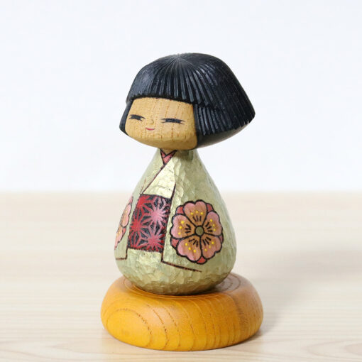 Kunihiko Watanabe Creative Kokeshi Doll Flower Left