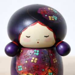 Sekiguchi Sansaku Japanese Kokeshi Doll Ajisai Face