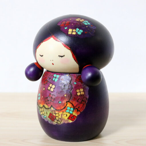 Sekiguchi Sansaku Japanese Kokeshi Doll Ajisai Left