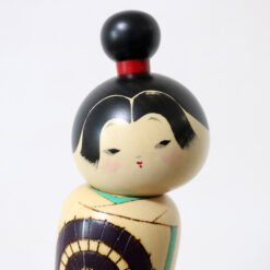 Sekiguchi Sansaku Vintage Japanese Kokeshi Doll Rain Face