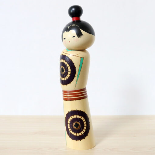 Sekiguchi Sansaku Vintage Japanese Kokeshi Doll Rain Left