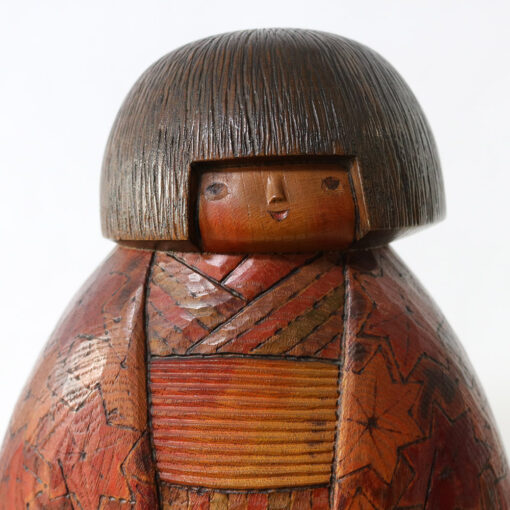 Sekiguchi Sansaku Vintage Kokeshi Doll Late Autumn Face