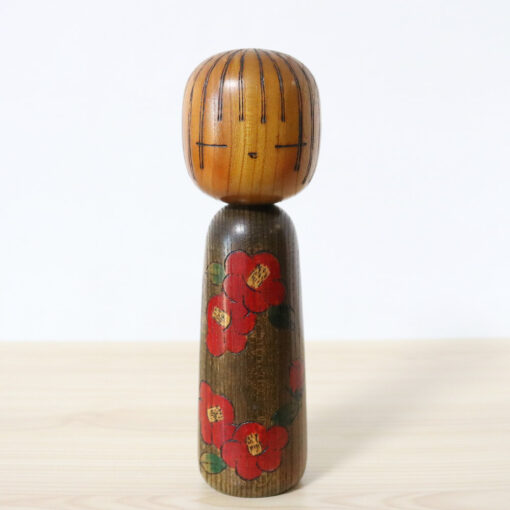 Tsujita Ryozo Vintage Japanese Kokeshi Doll Camellia