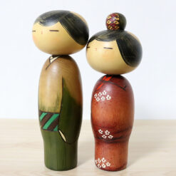 Usaburo Japanesevintage Pair Kokeshi Dolls Journey Left