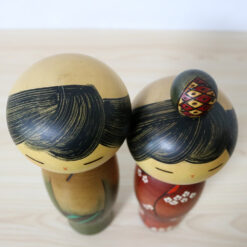 Usaburo Japanesevintage Pair Kokeshi Dolls Journey Top