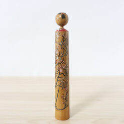 Yohachi Plum Tree Kokeshi Doll Left