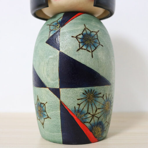 Yushi Kawase Vintage Kokeshi Doll Asanoha Kimono