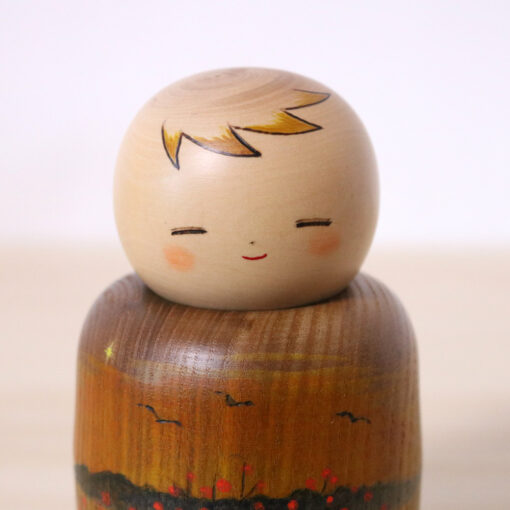 Fumio Tomidokoro Kokeshi Doll Hometown Dusk Face