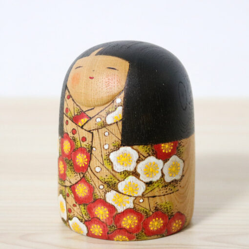 Fumio Tomidokoro Kokeshi Doll Bairin Left