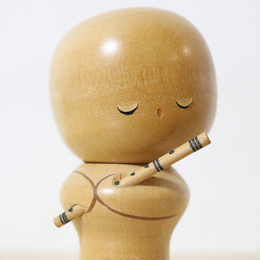 Sekiguchi Sansaku Vintage Kokeshi Doll Shakuhachi Face