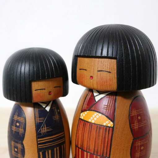 Teruo Yokoyama Vintage Creative Kokeshi Set Shitei Faces