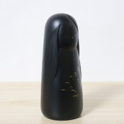 Tsujita Ryozo Vintage Black Kokeshi Doll Right