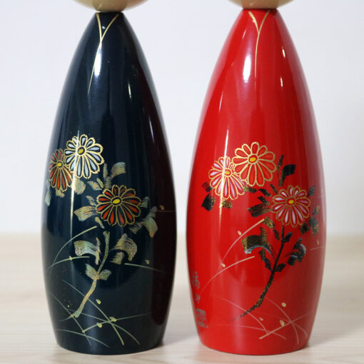 Minamiyama Vintage Kokeshi Doll Set Kimono