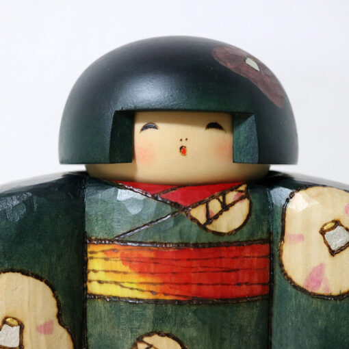 Sekiguchi Sansaku Vintage Kokeshi Doll Sazanka Face