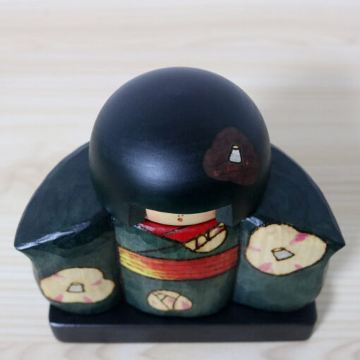 Sekiguchi Sansaku Vintage Kokeshi Doll Sazanka Hair