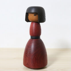 Yamanaka Sanpei Vintage Red Kokeshi Doll 25cm Left