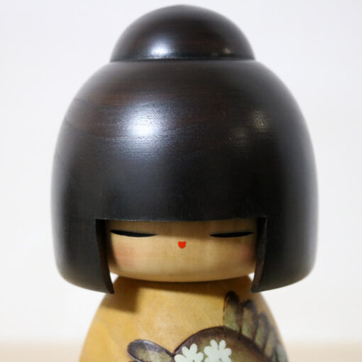 Yushi Kawase Vintage Kokeshi Doll Plump Sparrow Face