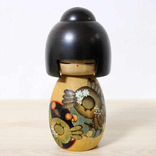 Yushi Kawase Vintage Kokeshi Doll Plump Sparrow Front