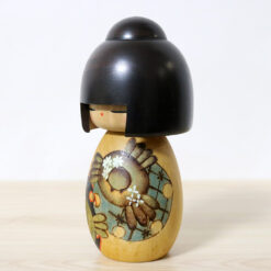Yushi Kawase Vintage Kokeshi Doll Plump Sparrow Left
