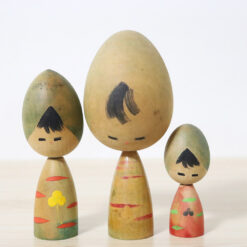 Masao Watanabe Vintage Kokeshi Doll Set Clover