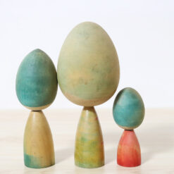 Masao Watanabe Vintage Kokeshi Doll Set Clover Back