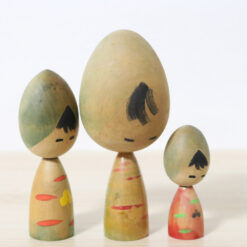 Masao Watanabe Vintage Kokeshi Doll Set Clover Right