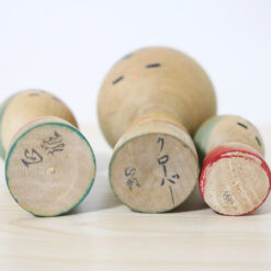 Masao Watanabe Vintage Kokeshi Doll Set Clover Signature