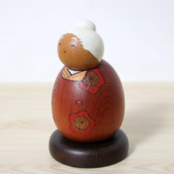 Sekiguchi Sansaku Vintage Grandma Kokeshi Doll Left