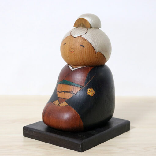 Sekiguchi Sansaku Vintage Kokeshi Doll Grandma Left