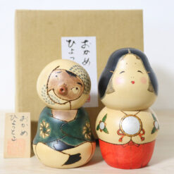 Sekiguchi Sansaku Vintage Kokeshi Doll Okame Hyotoko