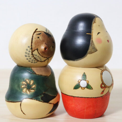 Sekiguchi Sansaku Vintage Kokeshi Doll Okame Hyotoko Right
